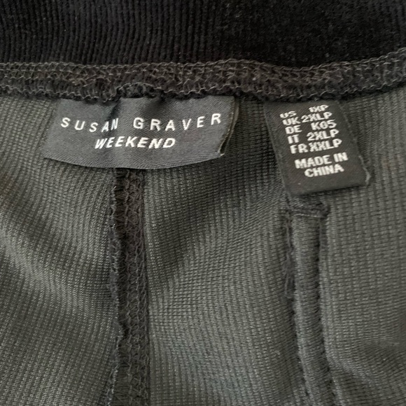 Susan graver corduroy black pull ons. - Picture 6 of 8